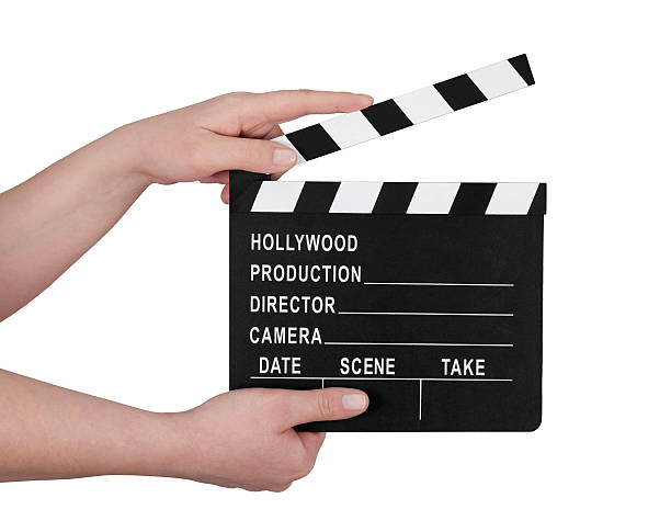 istock Hands holding a film clapperboard with clipping path 164642342