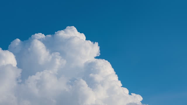 TimeLapse - Summer cumulonimbus clouds Cumulus movement Copy space