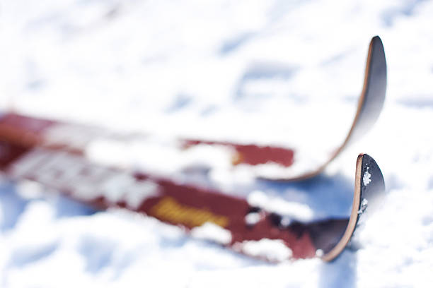 istock Skiing on a ski slope: close-up perspective 164643927