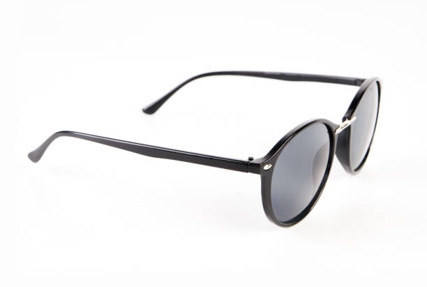 istock Stylish black sunglasses isolated on white background. 1646439772