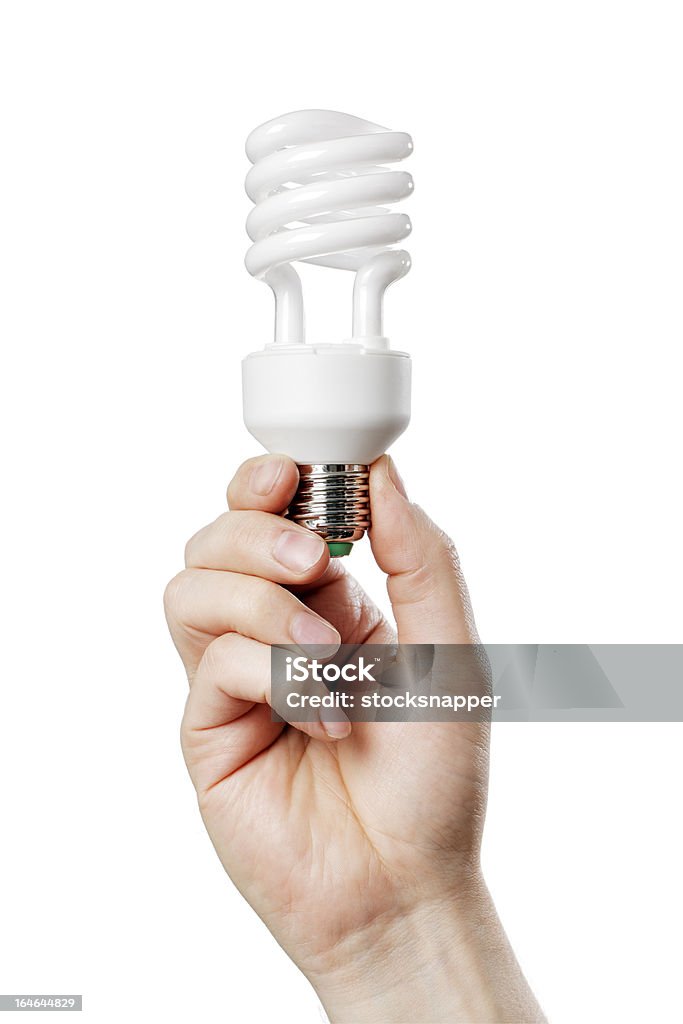 Lâmpada fluorescente - Foto de stock de Branco royalty-free