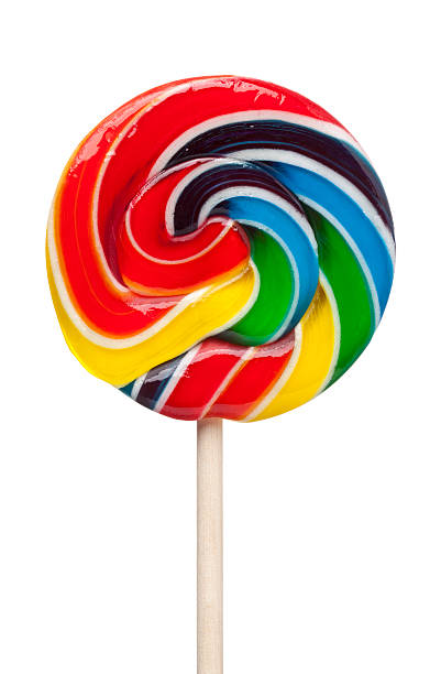 istock Colorful swirl lollipop isolated on white 164644979