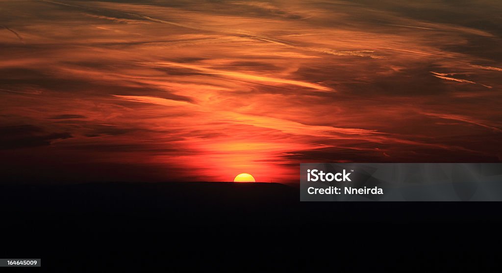 Красный закат - Стоковые фото Абстрактный роялти-фри