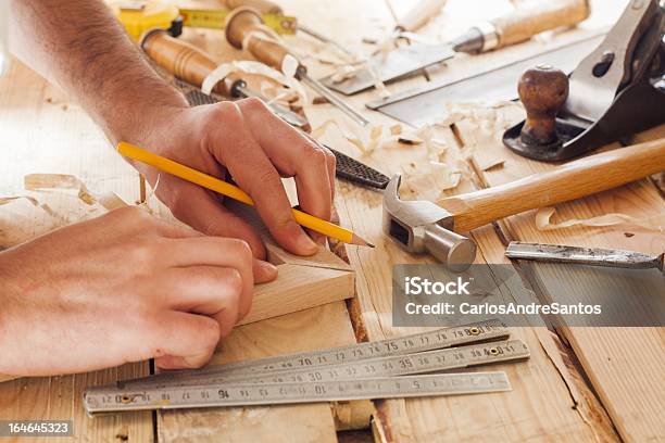 Carpenter Working Stock Photo - Download Image Now - Carpentry, Art And Craft, Building - Activity