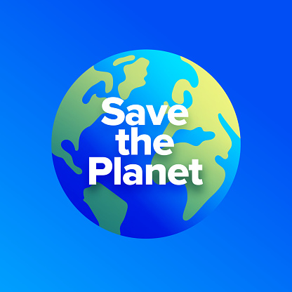 Vector Illustration of Save The Planet and Banner Design. Environment, Ecology, Ecosystem, Planet Earth, Protection, Sustainable Resources.