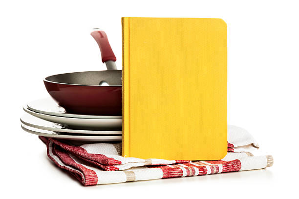 cookbook and kitchen utensils - yemek kitapları stok fotoğraflar ve resimler