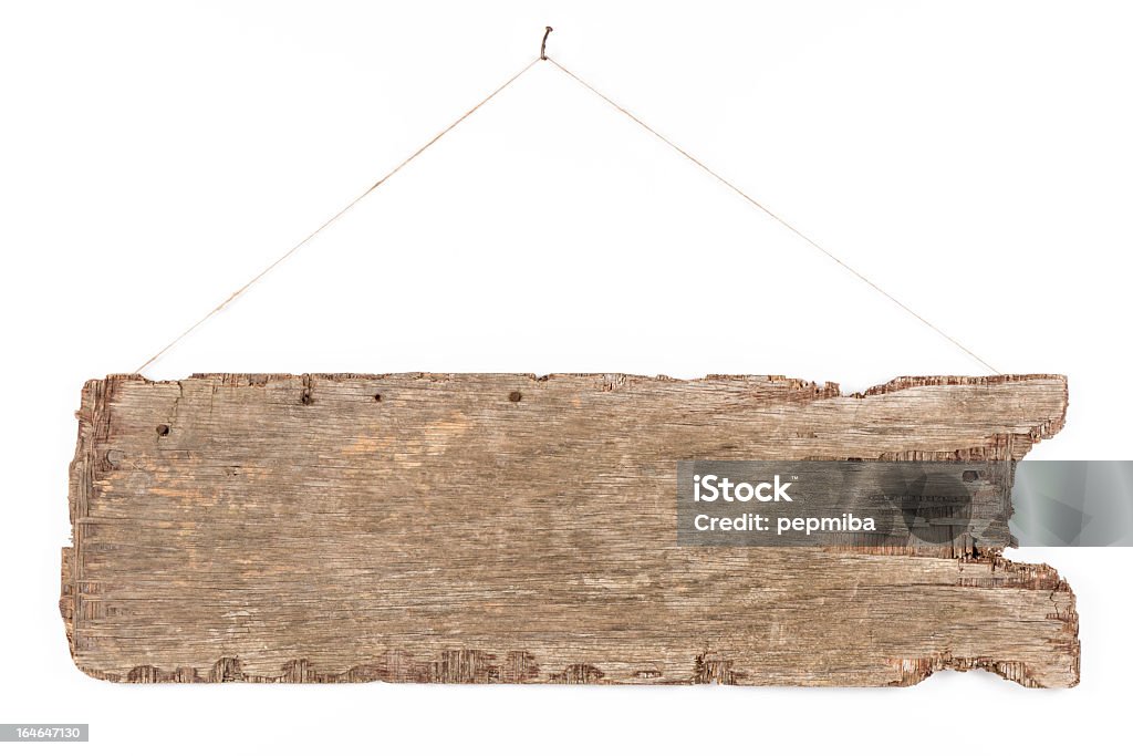 Tábua de madeira isolada - Foto de stock de Aldeia royalty-free