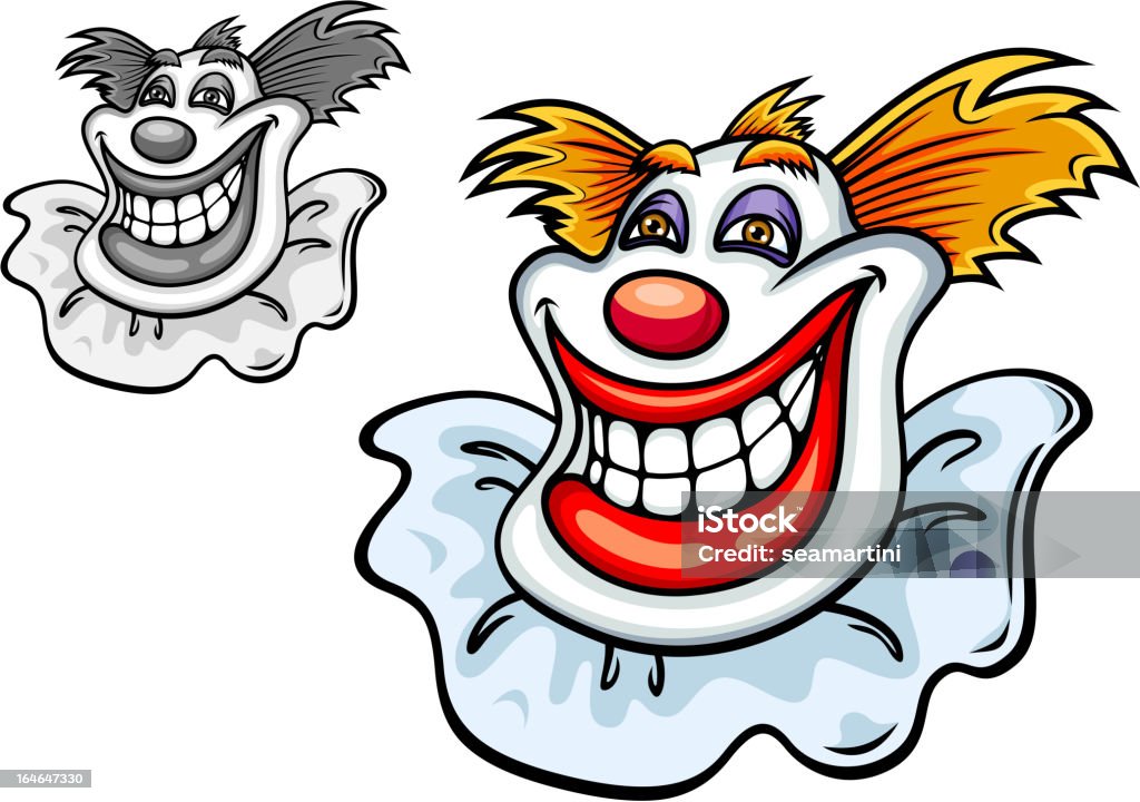 Antiguo circo payaso - arte vectorial de Alegre libre de derechos