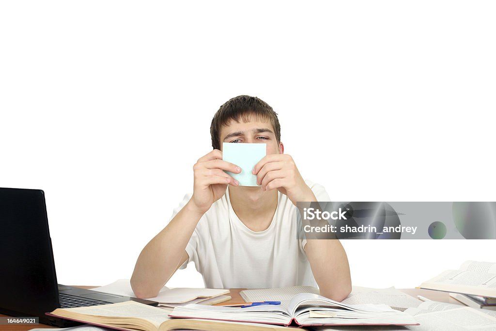 Studente con di carta piccolo - Foto stock royalty-free di 16-17 anni