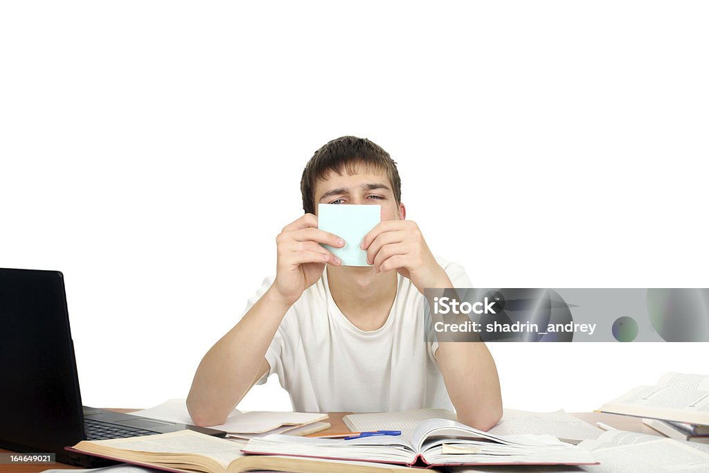 Estudante com pequenas papel - Foto de stock de 16-17 Anos royalty-free
