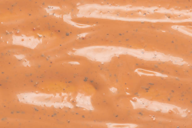 istock Whipped delicious sauce texture. Hamburger sauce background. 1646491246