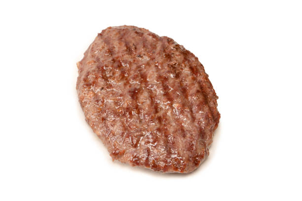 istock Cutlet with a minced beef isolated on a white background. 1646492341