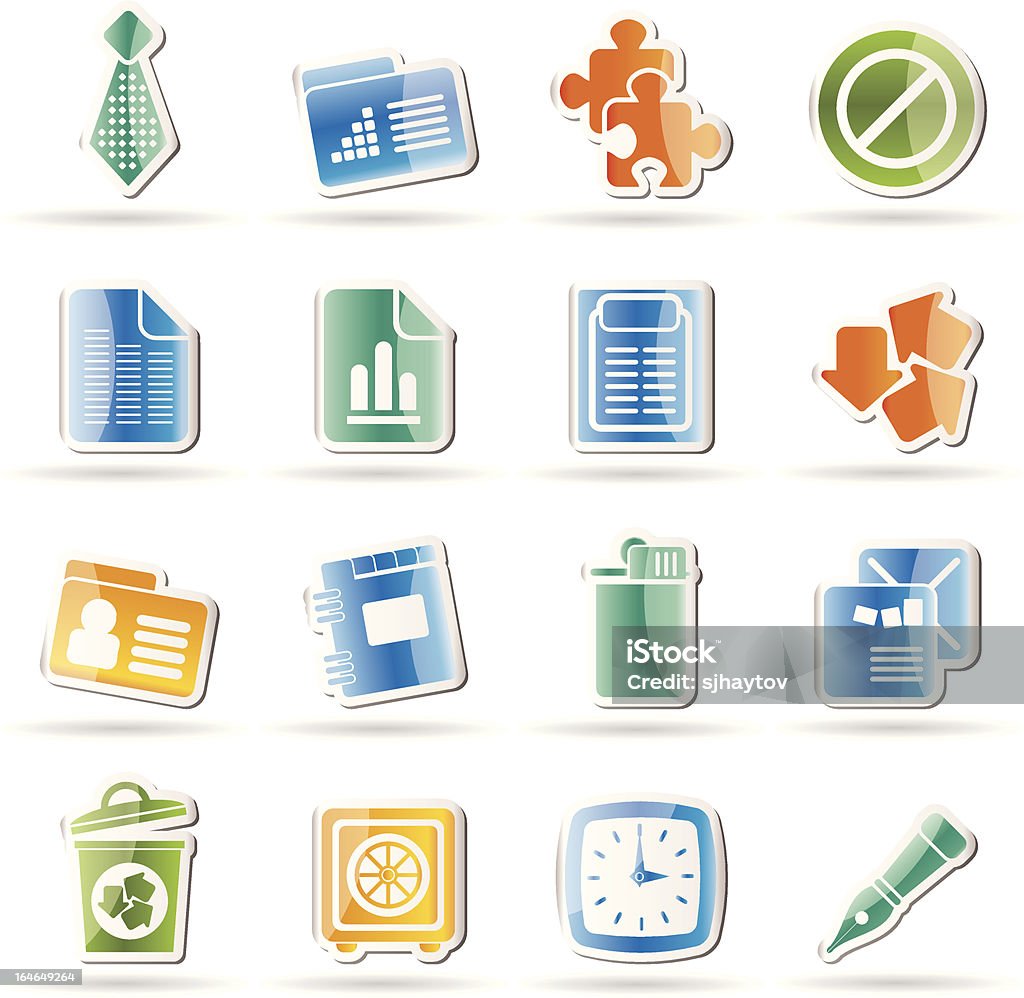 Iconos de negocio y oficina - arte vectorial de Correo electrónico libre de derechos