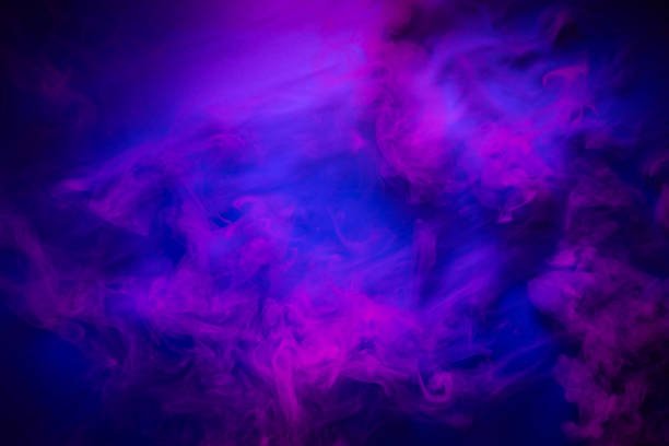 istock Red smoke on a blue background. Mystic texture in neon colors 1646502267