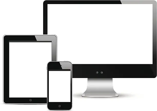 Vector illustration of Digital devices