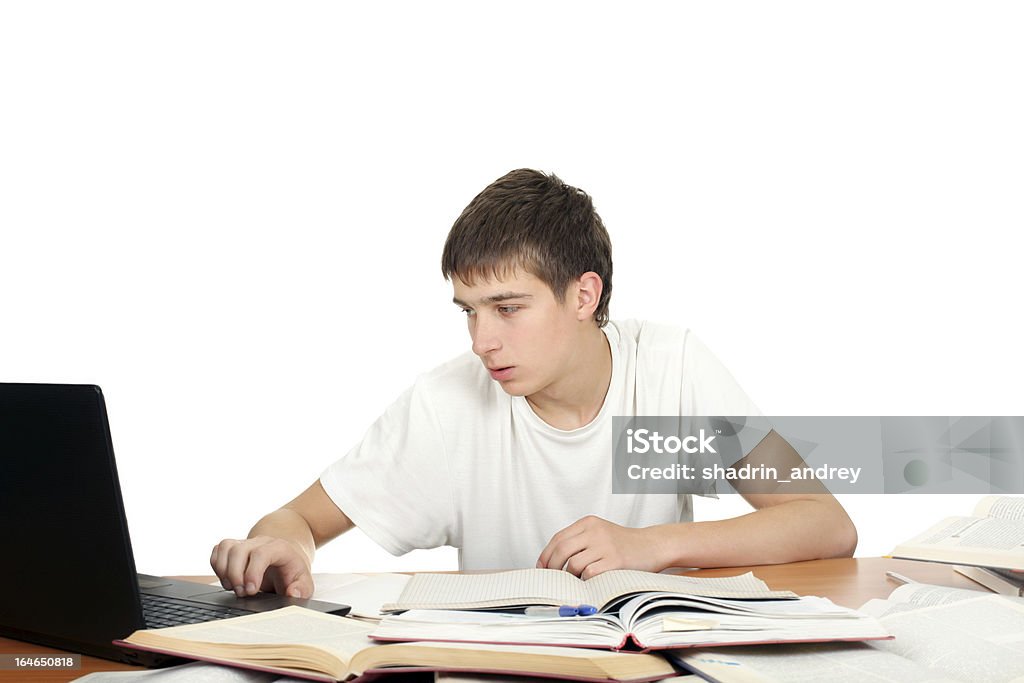 Estudante com Laptop - Foto de stock de 16-17 Anos royalty-free