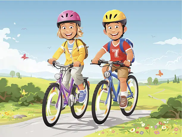 Vector illustration of Bike Ride