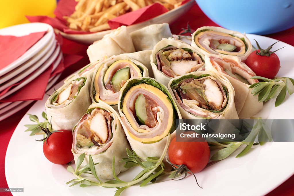 Wrap party sándwiches para alimentos - Foto de stock de Acontecimiento libre de derechos