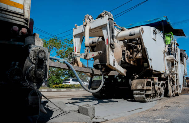 istock The road roller working on the new road construction site 1646552035