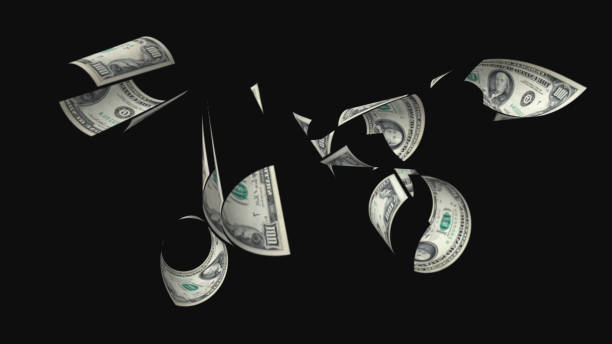 istock 4k Black Background Banknote Flying Slow Motion Five Clips In One Footage 1646552564