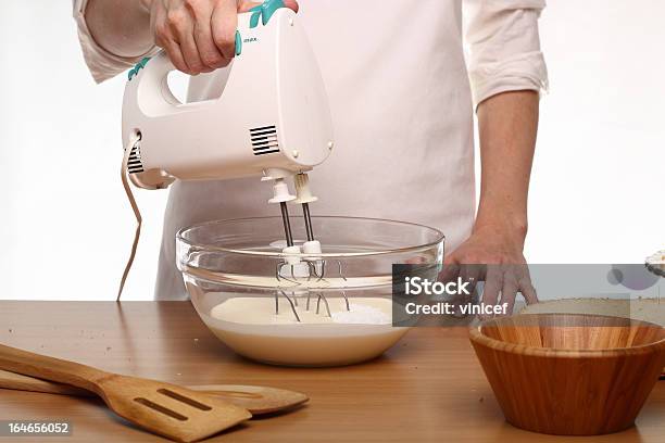 Making Victoria Sponge Cake Series Stock Photo - Download Image Now - Wire Whisk, Icing, Cake