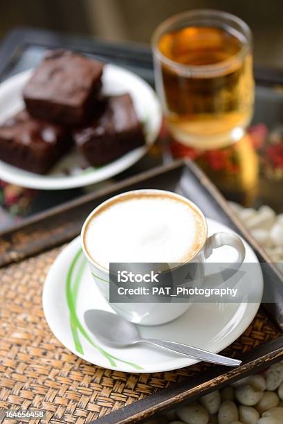 Coffee With Cake Stock Photo - Download Image Now - Breakfast, Brown, Brownie