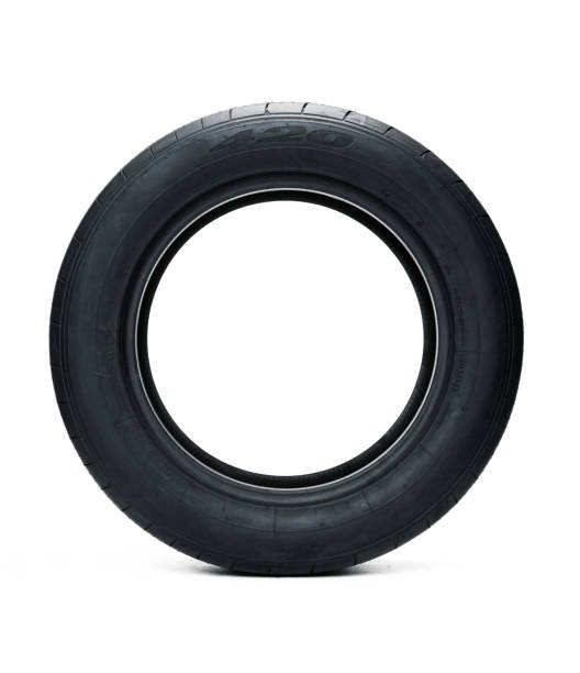istock Car tires isolated on white background. Summer car tires 1646566083