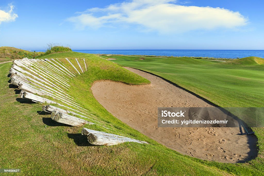 Bunker du parcours de Golf - Photo de Bleu libre de droits