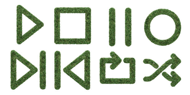 istock Garden bush in media player icon shape. 1646576619