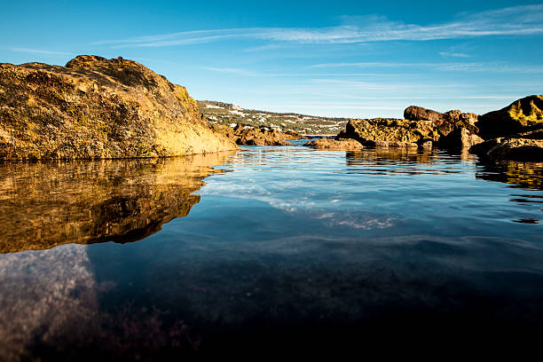 Blue ripples of the Meditteranean Sea on the Southern coast of Spain at Zahara de los Atunes