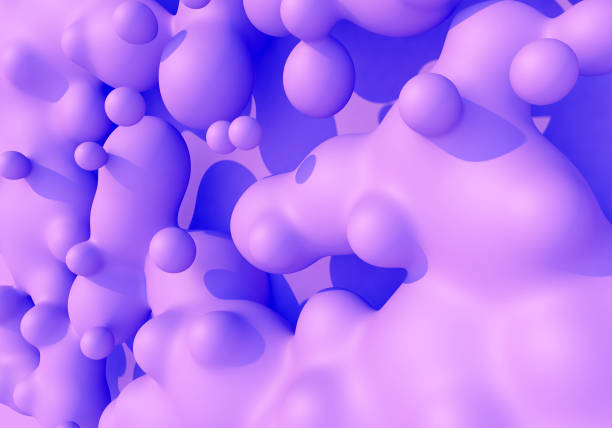 istock Abstract background with pink and blue liquid drops 1646578436