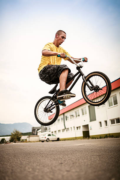 BMX Bike rider stock photo