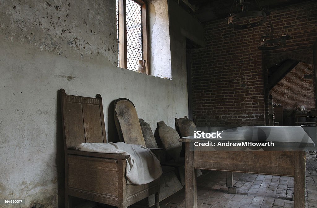 Tisch und Stuhl in bake house - Lizenzfrei Innenaufnahme Stock-Foto