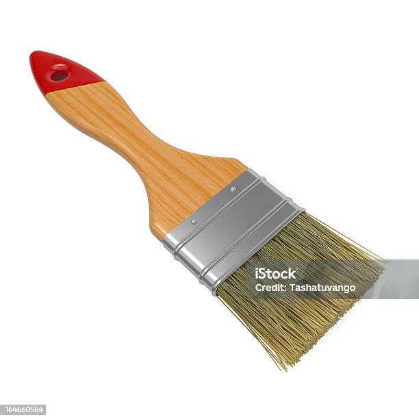 Paintbrush Isolated On White Background Stock Photo - Download Image Now - Artist's Palette, Blue, Can