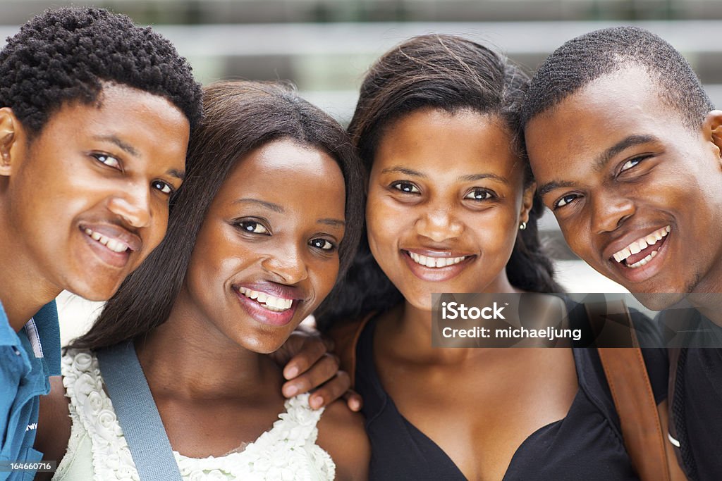 group of african american college students group of african american college students closeup University Student Stock Photo