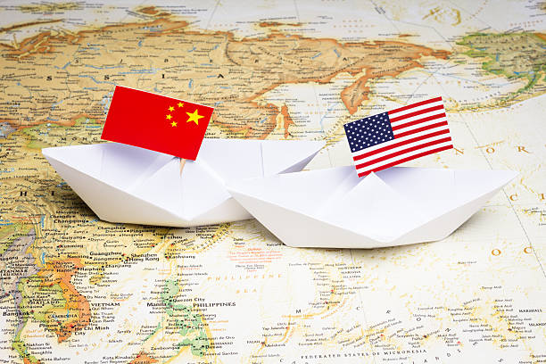 China and USA stock photo