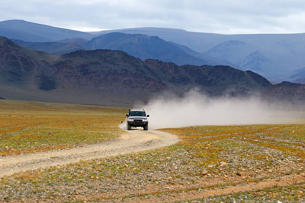 istock Car on road in the Mongolia 164662823