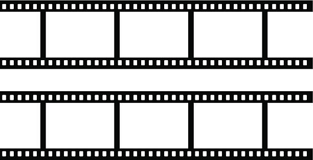 35mm film strip Blank 35mm film strip, vector illustration negative image technique stock illustrations