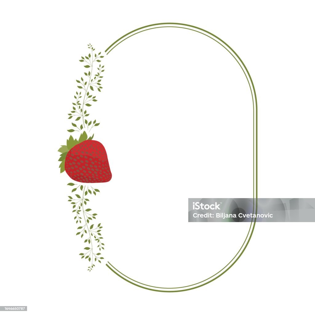 Frame Strawbery Strawberry Frame Stock Illustration - Download Image Now - Abstract ...