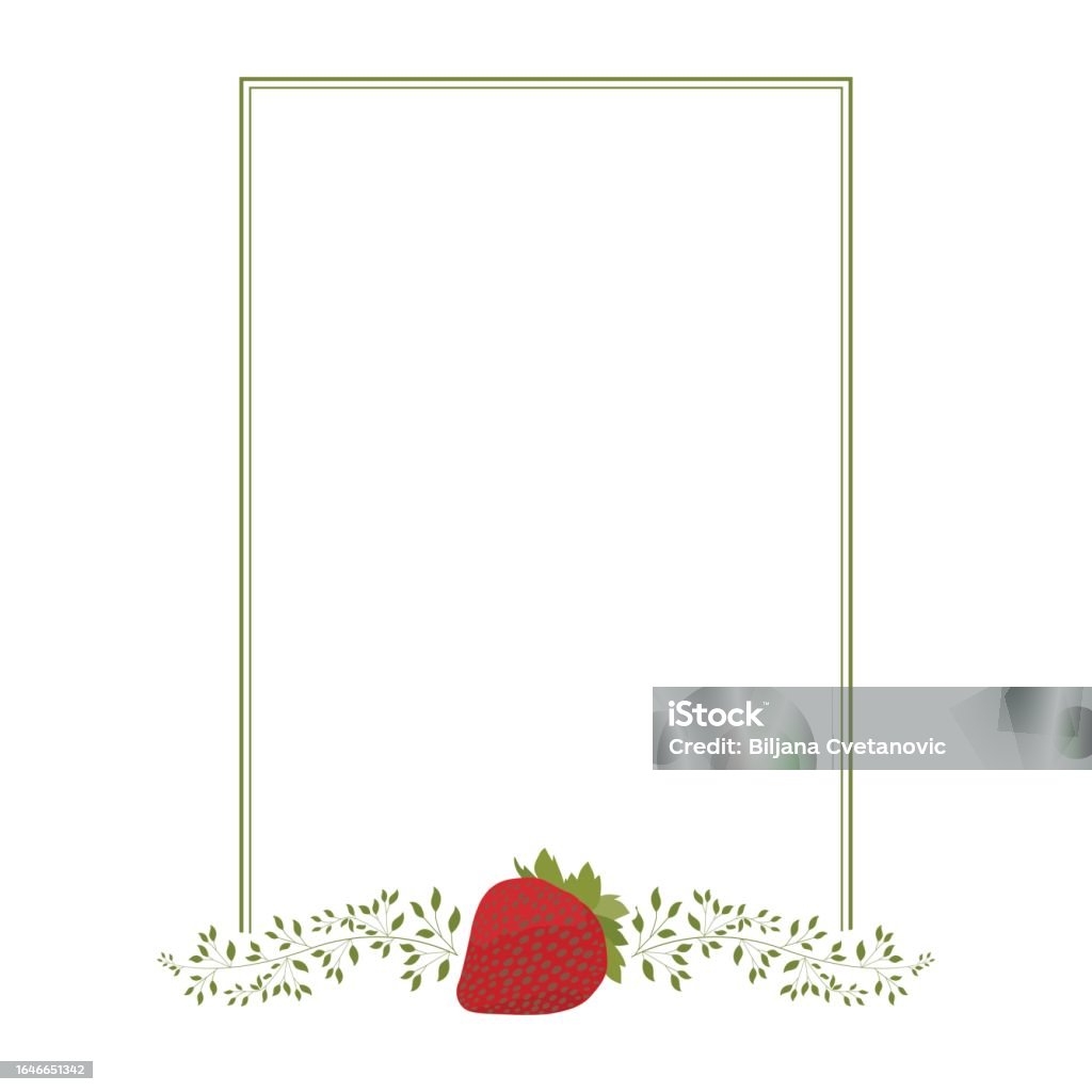 Frame Strawbery Strawberry Frame Stock Illustration - Download Image Now - Abstract ...
