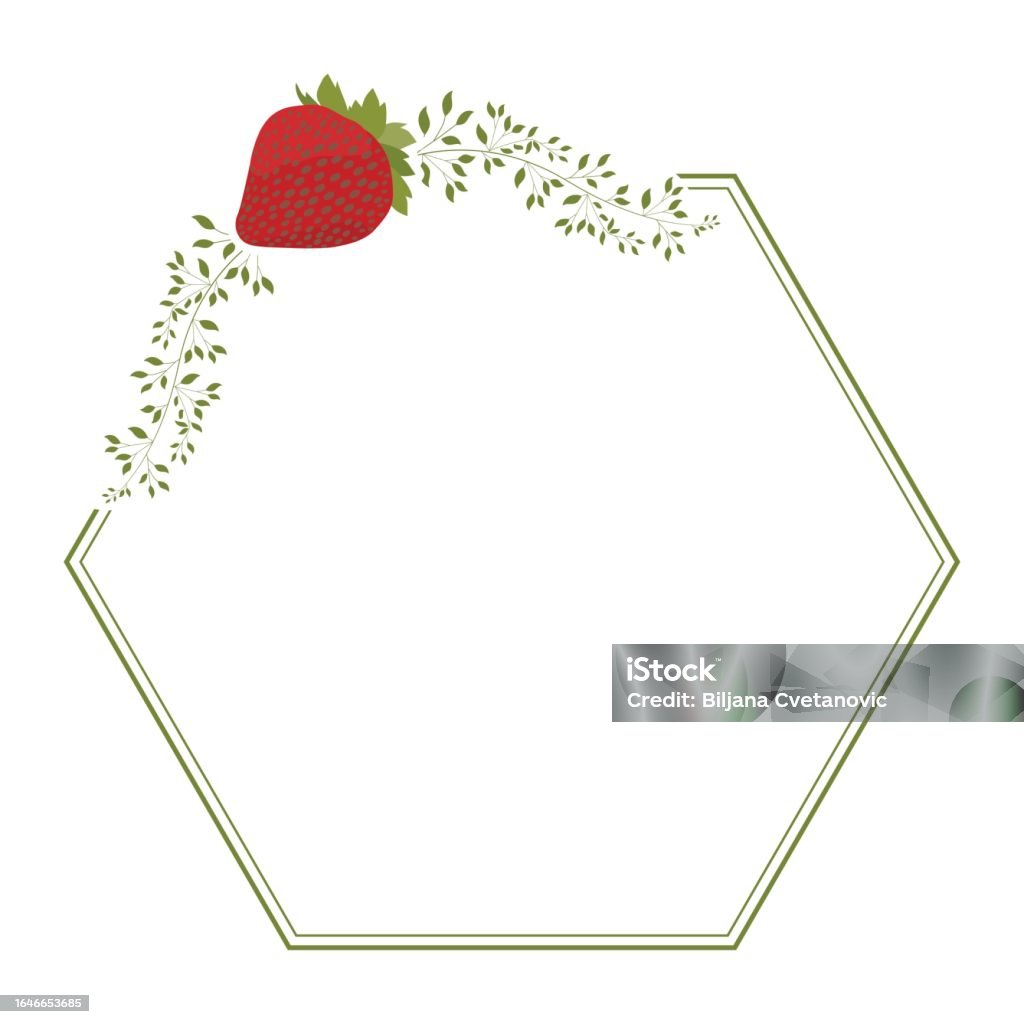 Frame Strawbery Strawberry Frame Stock Illustration - Download Image Now - Abstract ...