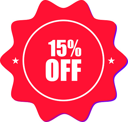 Discount up to 15% off Label Vector Template Design Illustration
