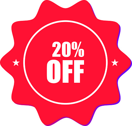 Discount up to 20% off Label Vector Template Design Illustration