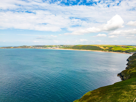 View from Baggy Point to Woolacombe Beach in North Devon