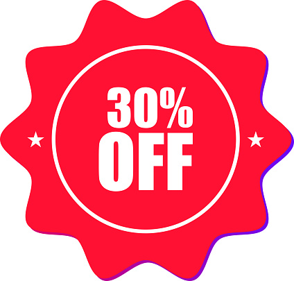 Discount up to 30% off Label Vector Template Design Illustration