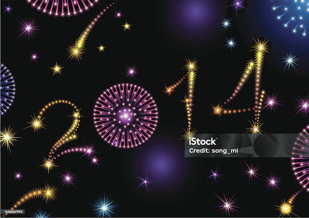 2014 년 새해 복많이 받으세요! - 로열티 프리 12월 31일 벡터 아트