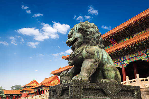 istock bronze lion in beijing forbidden city 164667002