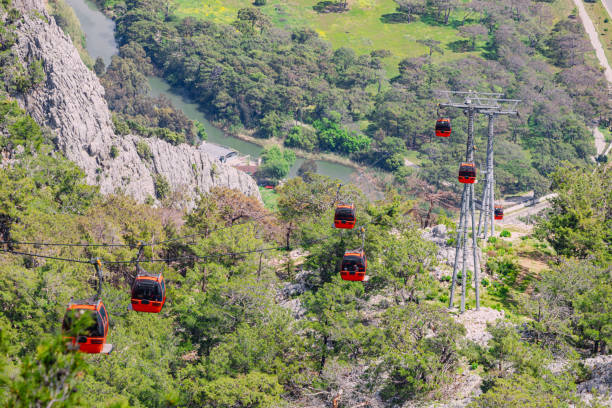 istock Mountain Ascension: The cable car glides along, revealing Antalya's panoramic landscape as it ascends Tunektepe Mountain, a captivating travel experience. 1646677783