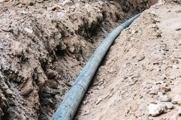 istock construction, where plastic pipes and tubes create an underground network for water supply, a diligent engineering work 1646678181