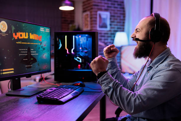 istock Gamer excited after winning tournament 1646725118